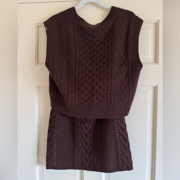 Babaton Cable Knit Sweater Vest + Skirt Set - Picture 3 of 3